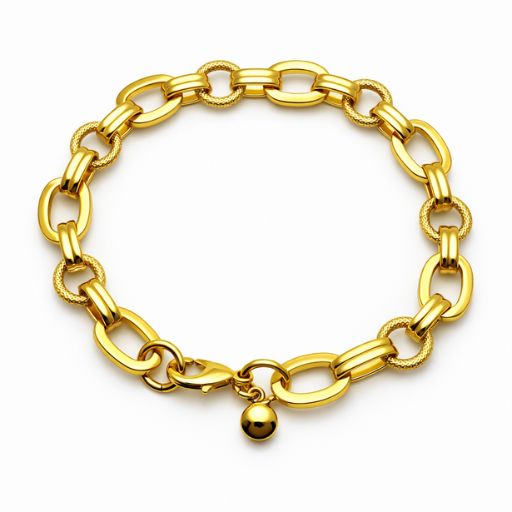 Discover the perfect blend of texture and shine with this contemporary gold-toned link bracelet. Featuring a sophisticated interplay of finishes, this piece reimagines the classic chain with a modern, artisanal touch.
