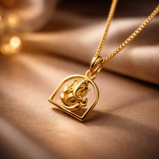 Lord Ganesha Gold Pendant Necklace – Ganpati Spiritual Chain for Prosperity, Success and Blessings