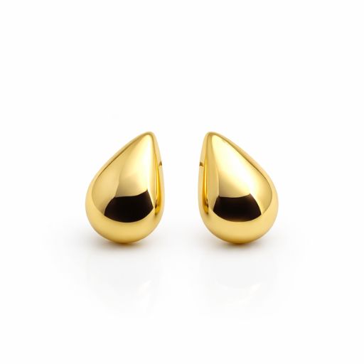 Capture the essence of modern luxury with these elegantly sculpted teardrop earrings. Designed with a seamless, high-polish finish, these studs offer a "liquid gold" aesthetic that feels both organic and incredibly refined.