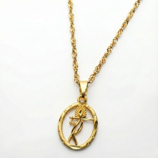 Embrace the melody of the soul and the presence of the "Divine Flutist" with this masterfully crafted gold-toned pendant. This piece artfully showcases the iconic Basuri (Flute) and Mor Pankh (Peacock Feather) of Lord Krishna, encased in a radiant circular frame that symbolizes eternal love and wisdom.